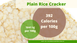 Calories in Biscuit, savoury, rice cracker, plain