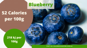 Calories in Blueberry, raw